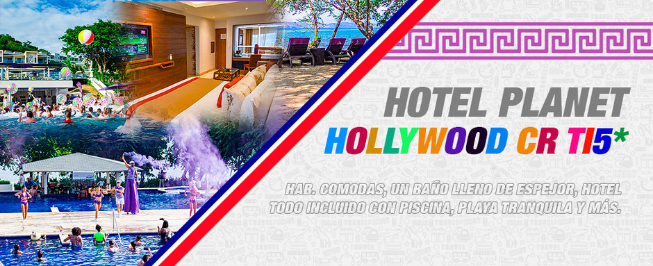 El Hotel Planet Hollywood es unos de los mejores todo incluido que tenemos en Costa Rica, aprovecha este paquete completo para que disfrutes como una estrella!