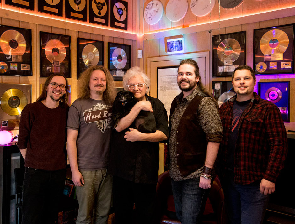 Ben Bateman Chuck Boom Michael Wagener dog Jack Power Phil rock group gold platinum records awards lounge studio wireworld happy ending