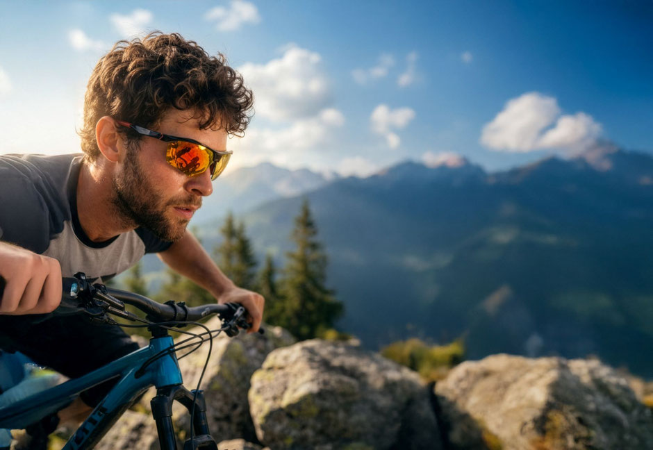 Radfahrer mit NIKA Sportbrille