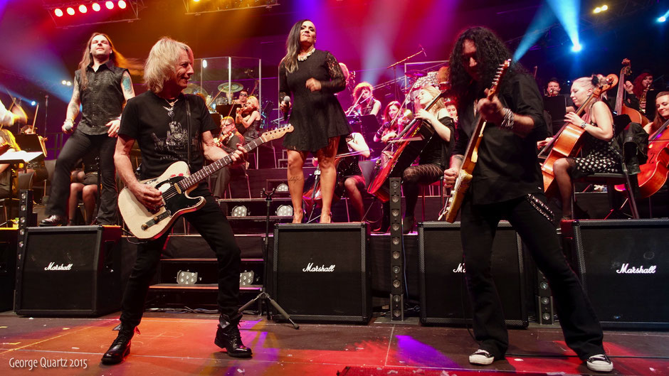 Rick Parfitt of Status Quo with "Rock meets Classic" 2015 live on stage in Berlin