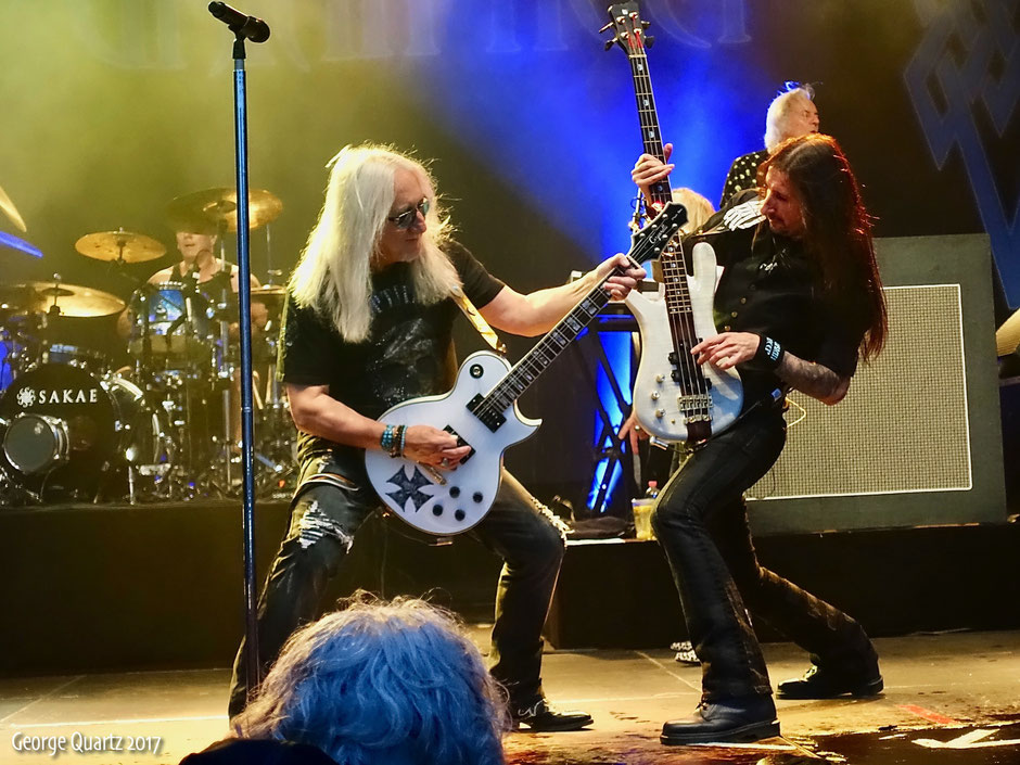 Mick Box and Davey Rimmer Uriah Heep 2017 live on stage at "Schloss Salder"