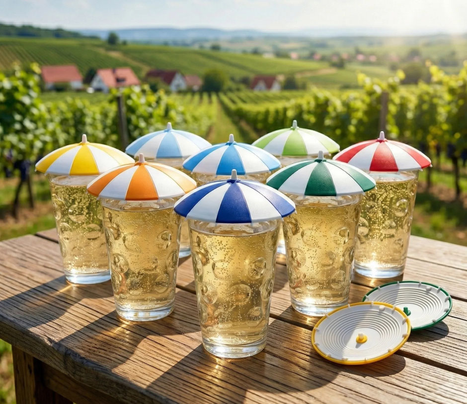 Dubbeglas Deckel - Sonnenschirm 