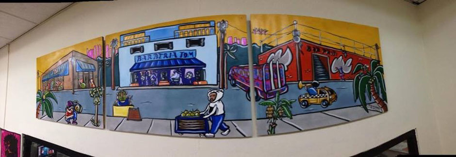 Painting for "Panama America" newspaper office Panoramic view