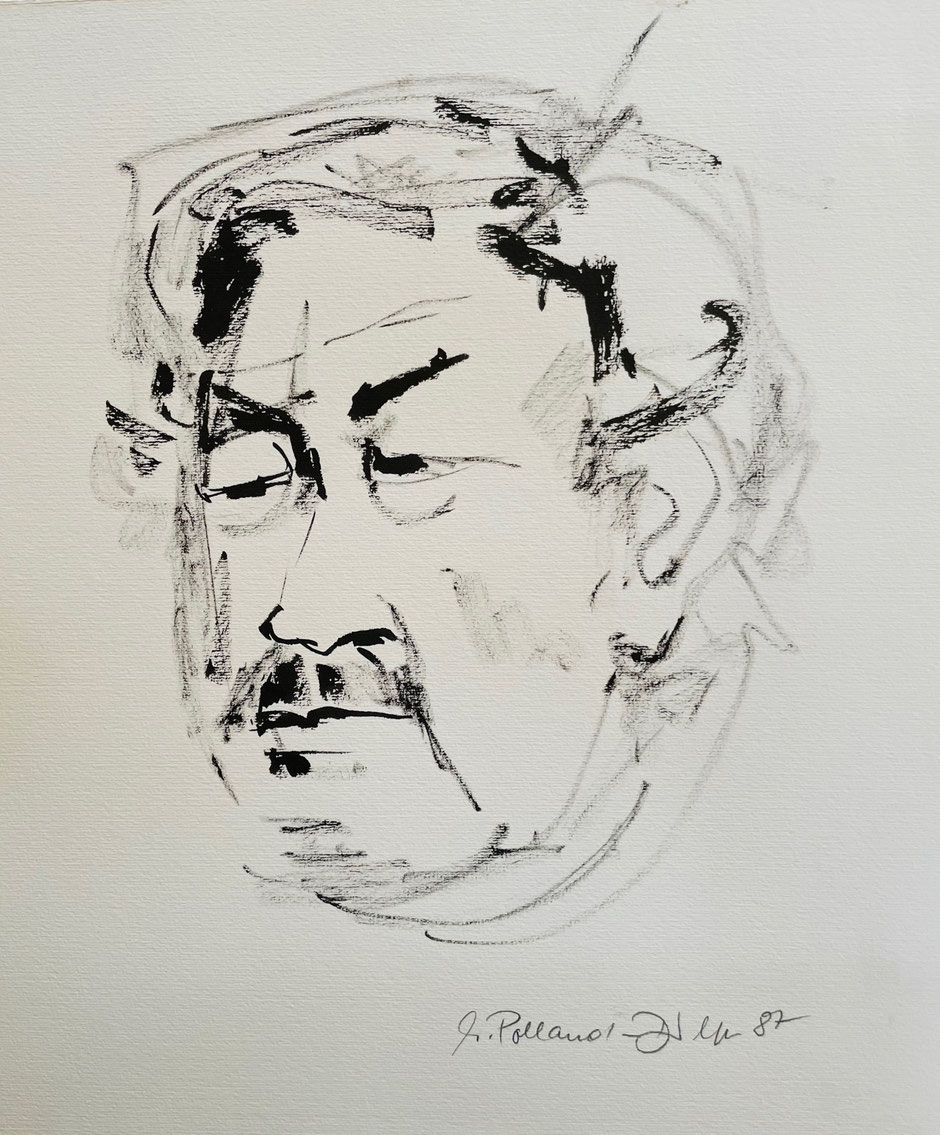 Edith Polland-Dülfer - Porträt von  "Günter Grass (1927-2015)" , entstanden 1987