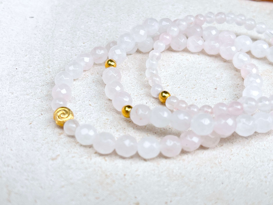 Armbänder mit rosa Edelsteinen – Rosenquarz, Andenopal & Turmalin | SUMAJU