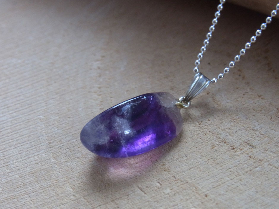 Filigrane Silberkette mit Amethyst Anhänger