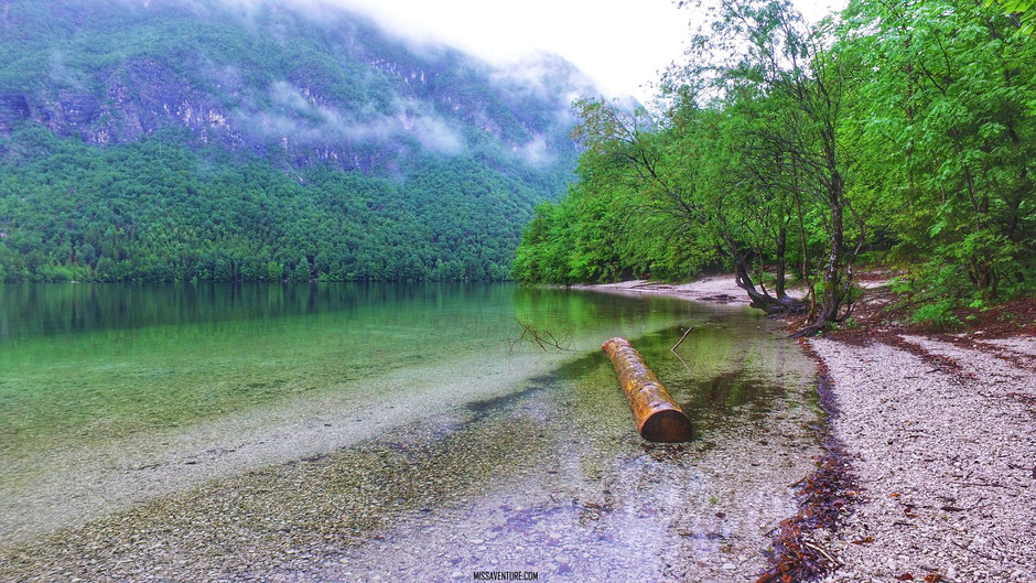 Le lac de Bohinj. Road trip en Slovenie. www.missaventure.com blog voyage d'aventure, nature et photos