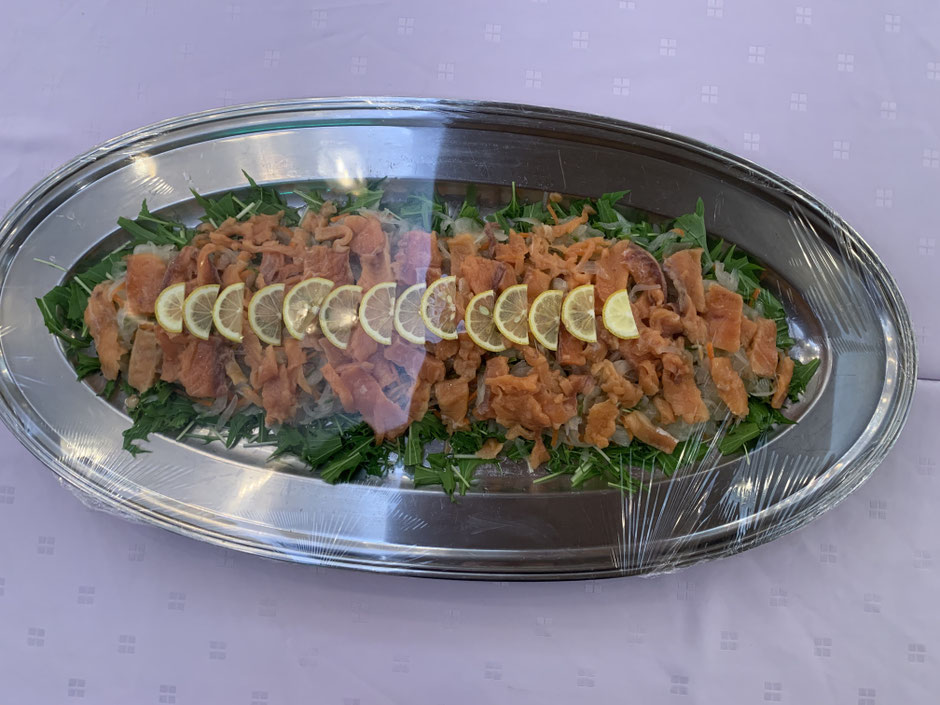 ホテル久喜で舌鼓　サーモンマリネ