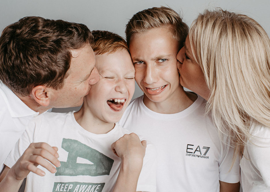 Familienfotos lustig