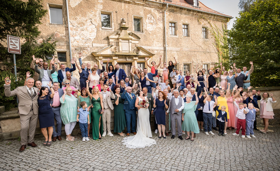 Hochzeit Schloss Schönfeld Sektempfang Hochzeitsfotos