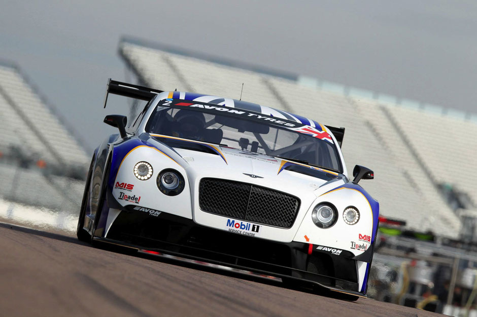 Bentley, in action on the race course. Race Car Pre-Season Preparation Example , Precision Paint, Werllington, Somerset