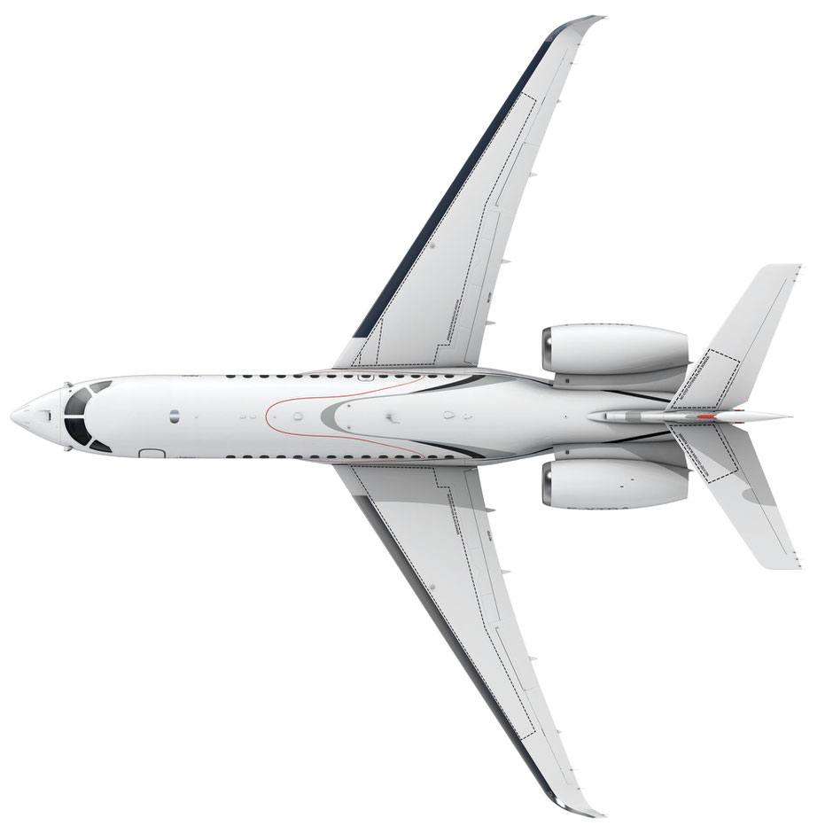 Ansicht von oben. Grafik: Dassault Aviation