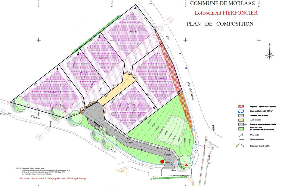 Plan lotissement, vente terrain a bâtir, Pyrénées Atlantique, aménagement foncier, parcelle constructible, libre constructeur 