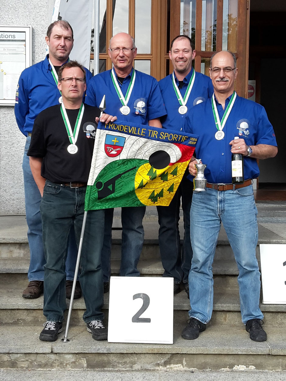 Photo des Vice-champions Vaudois en groupe catégorie A (carabines standards)