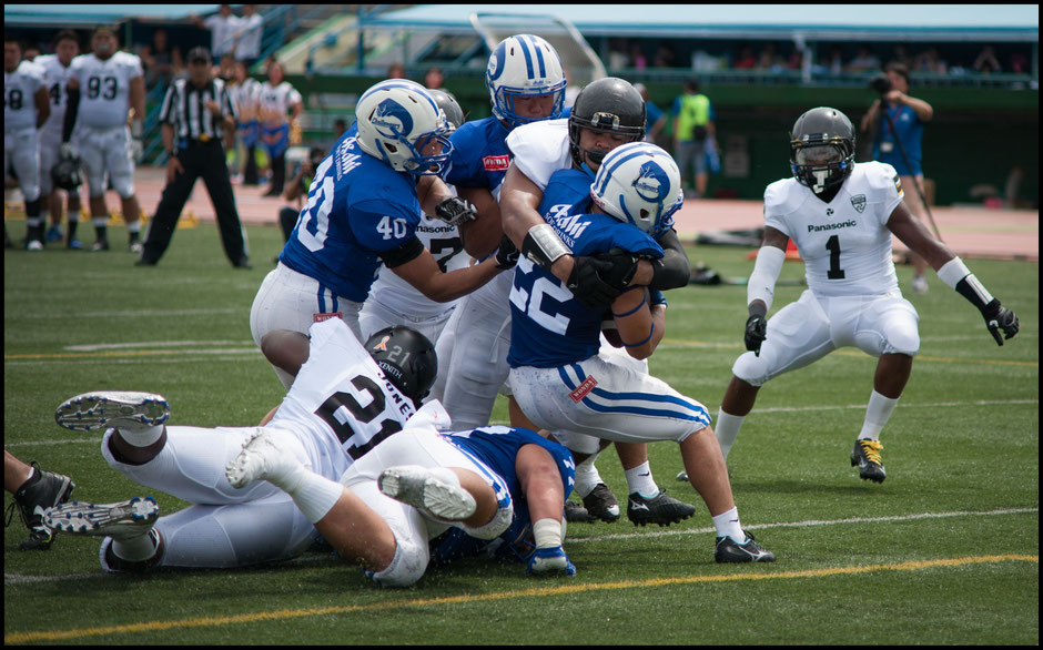 David Motu stuffed Masaki Kawabuchi behind the line for a safety  - Lionel Piguet, Inside Sport: Japan, Sept 10, 2017