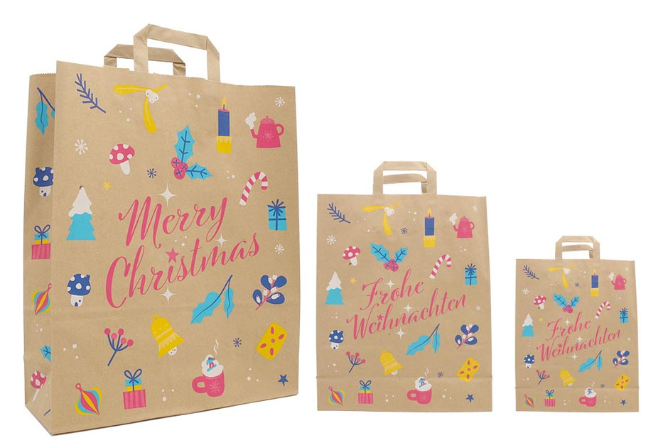 Geschenktüte Weihnachten mit Weihnachtsmotiv bedruckt