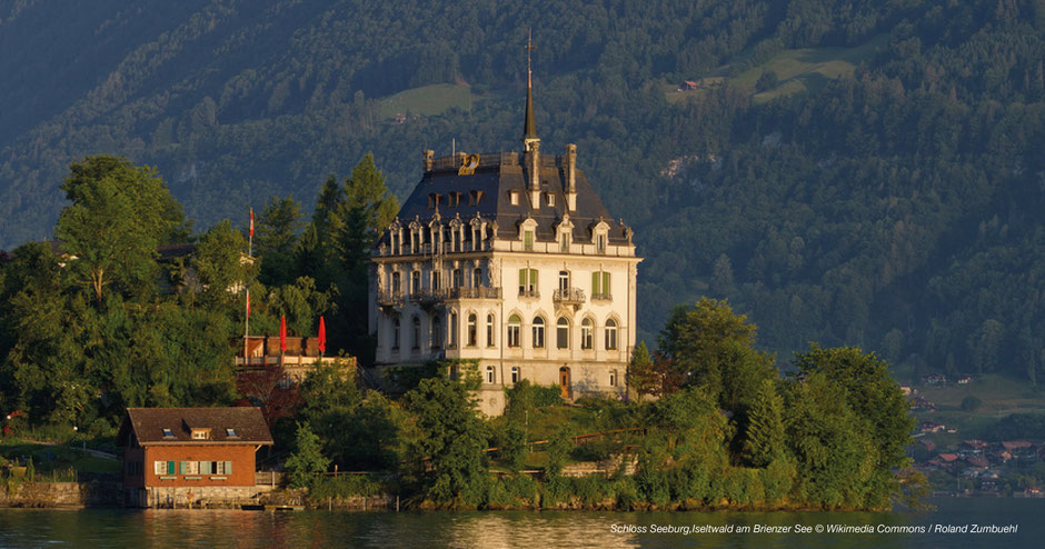 Iseltwald, Schloss Seeburg, Brienzer See, Alpenjuwele, Fotomotive, Fotospots, Fotospot, Kalenderbild, Berner Oberland, Kulturjuwele, Schloss am See, Schweiz, Schönste Flecken, Schönste Orte, Bern, Jungfrauregion, Interlaken, Jugendstilgebäude