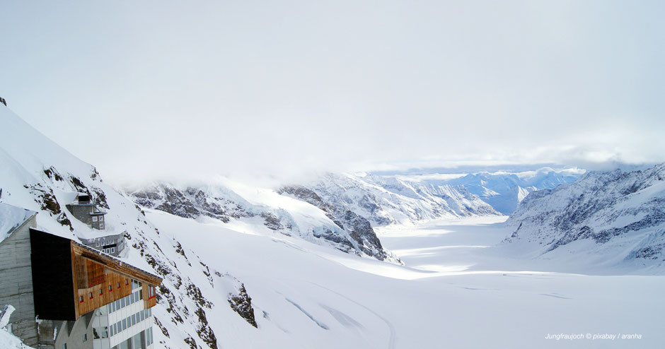Jungfraujochgletscher, Jungfraujoch-Glacier, nicest glaciers of the alps, nicest glacier views of Switzerland, Schweizer Gletscher, Swiss glacier, Glacier Panorama Views