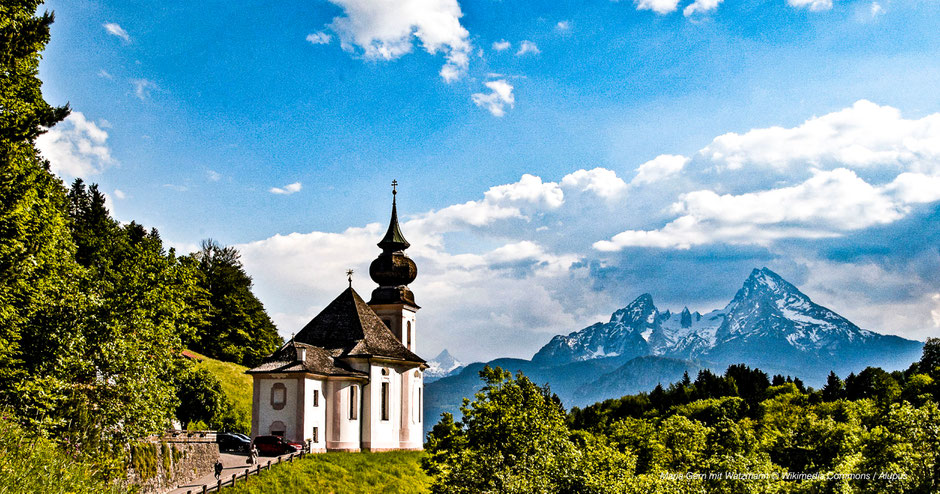 Wandern nach Maria Gern mit Watzmann-Panorama - Hiking with Watzmann-Views