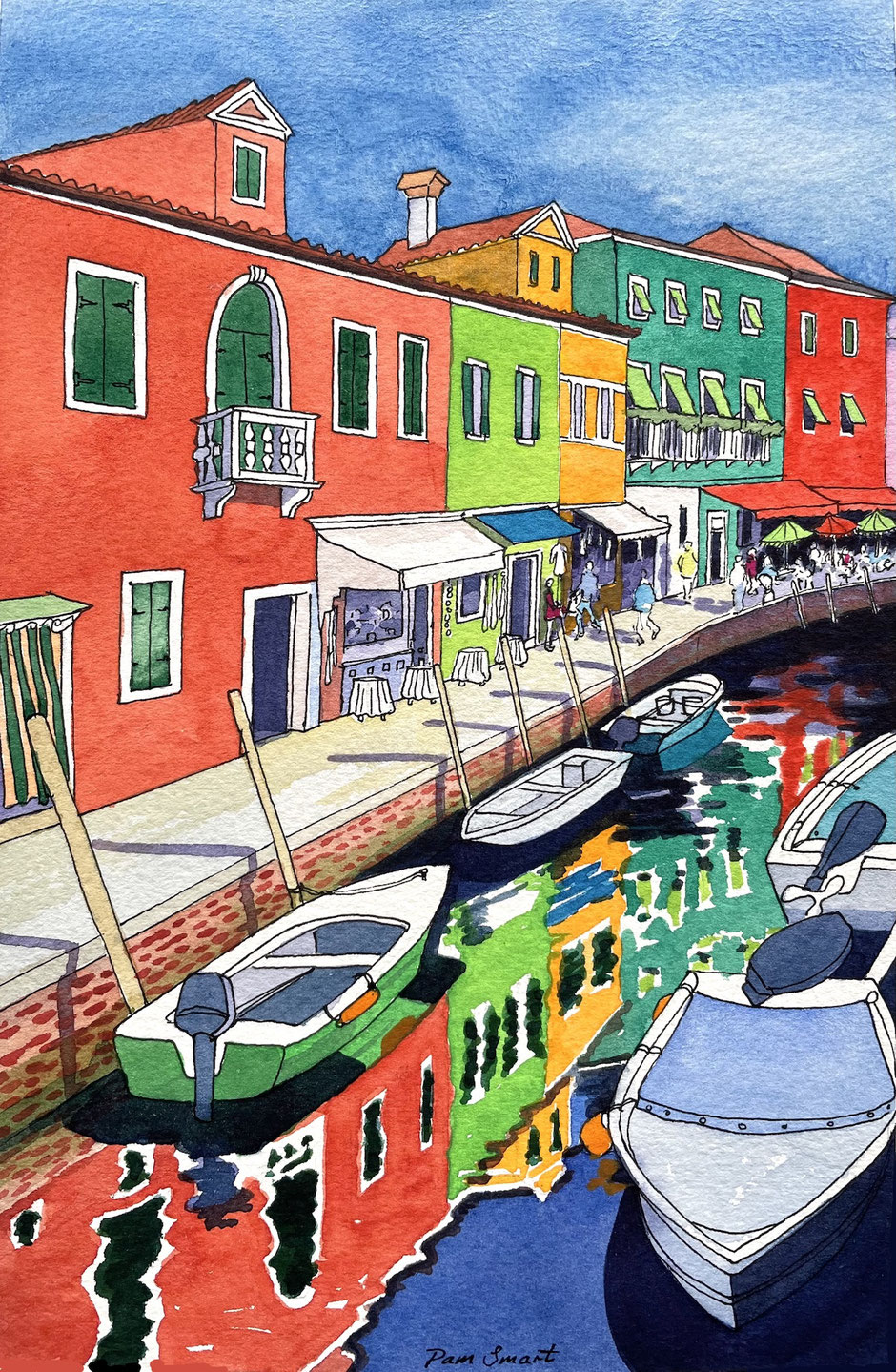 Colourful houses on the Venetian island of Burano
