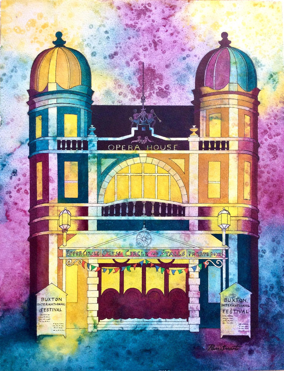 colourful buxton opera house art print