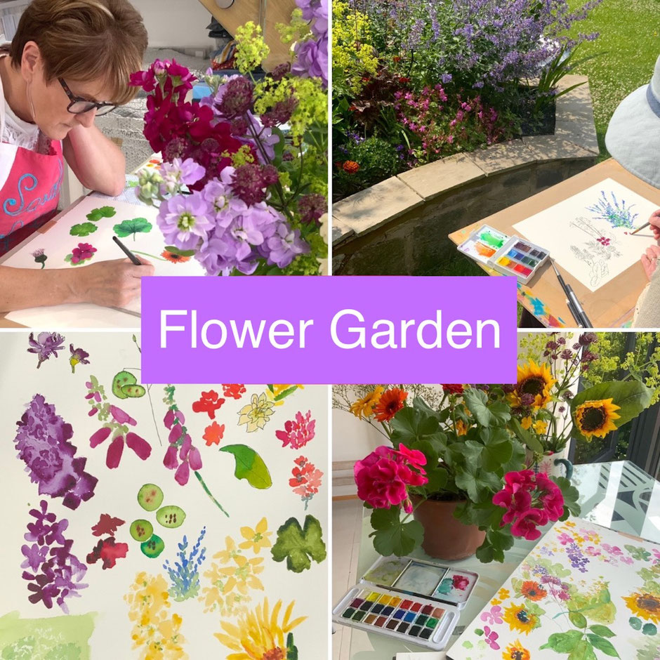 Paint the garden in watercolours