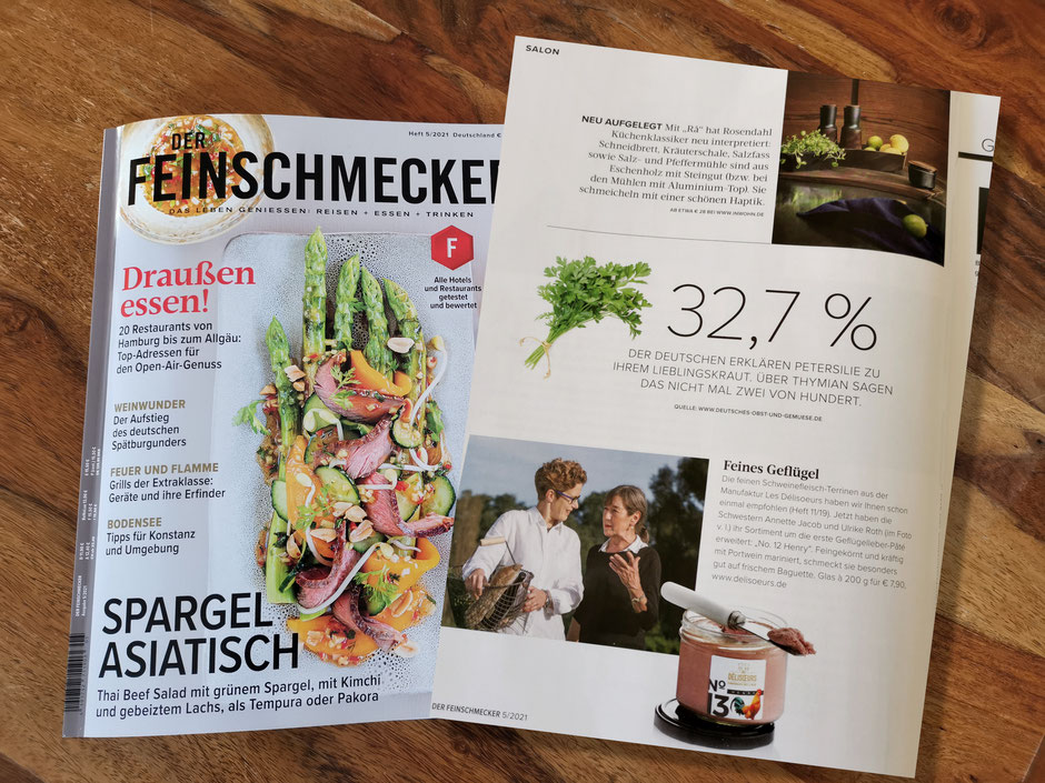 Vorstellung Pâté No. 13 Henry im Magazin DER FEINSCHMECKER