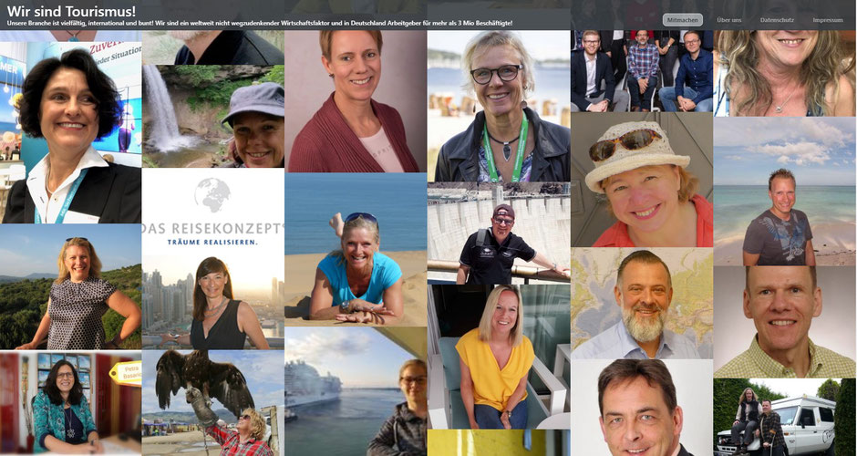 Gesichter von Touristikern, Mitarbeiter im Tourismus in der Corona-Krise mit Bild von Ina Bärschneider