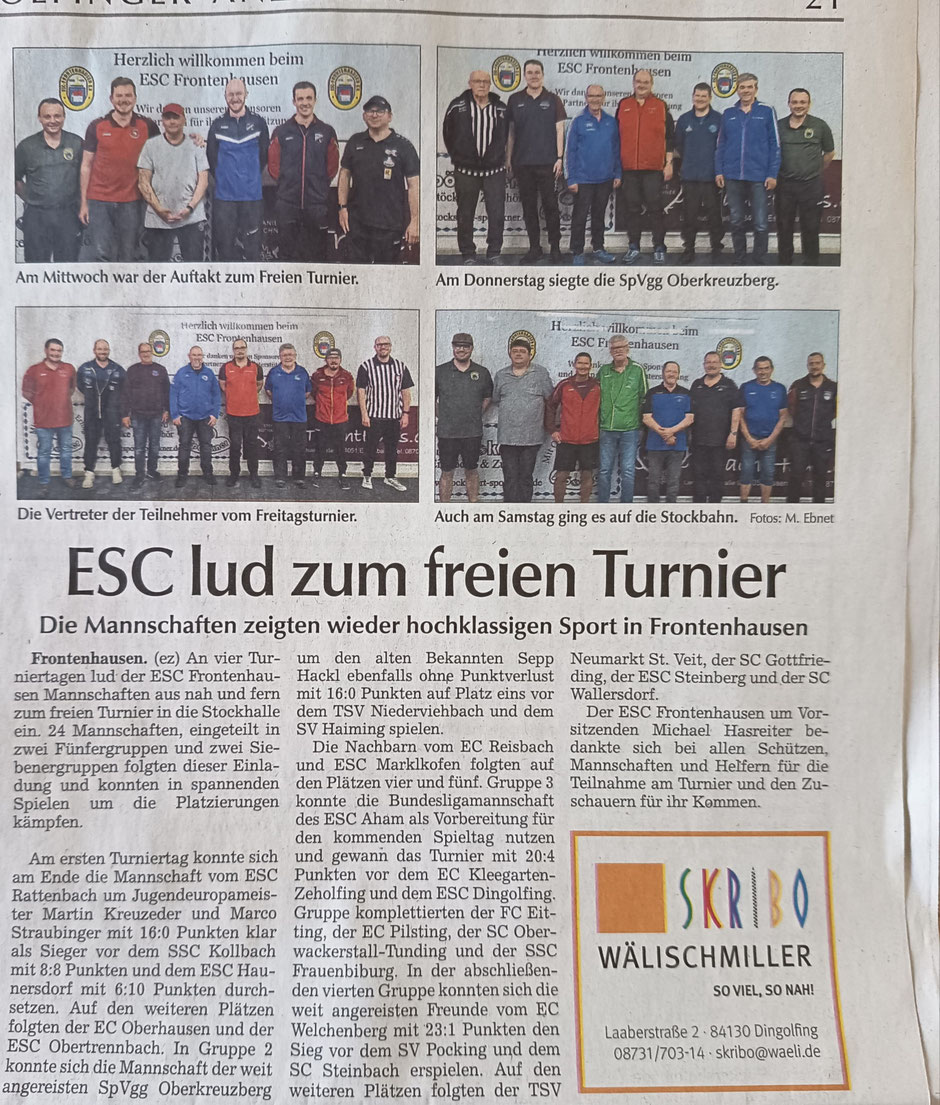 Bericht im Dingolfinger Anzeiger vom 22.04.2026