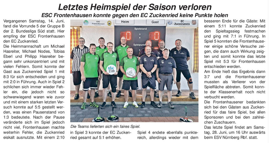 Bericht im Vilstalboten vom 18.06.2025