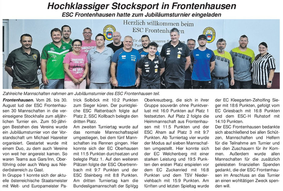 Bericht im Vilstalboten vom 11.09.2025