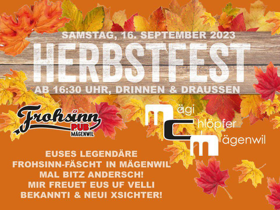 Frohsinn-PUB Wernli Mägenwil Herbstfest Mägi Chlöpfer Mägenwil