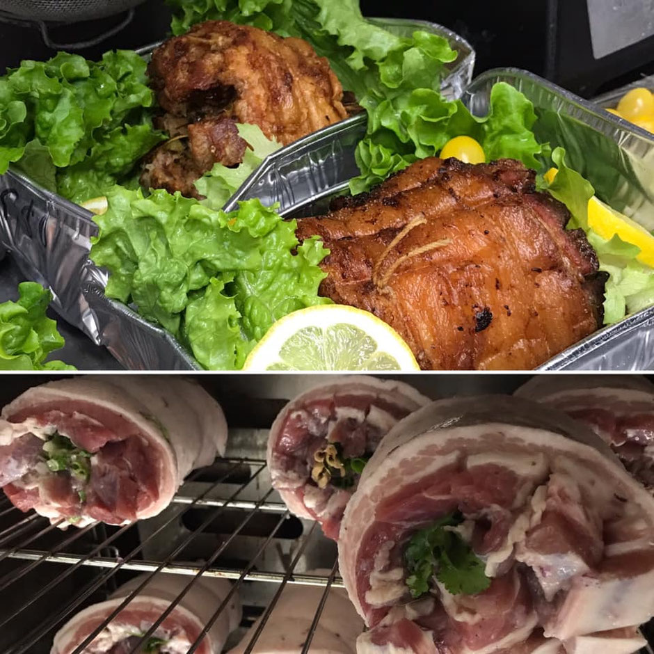 Choupana_Lechon belly（レチョンベリー）香草を豚バラ肉で巻いてオーブンで焼いたフィリピン料理