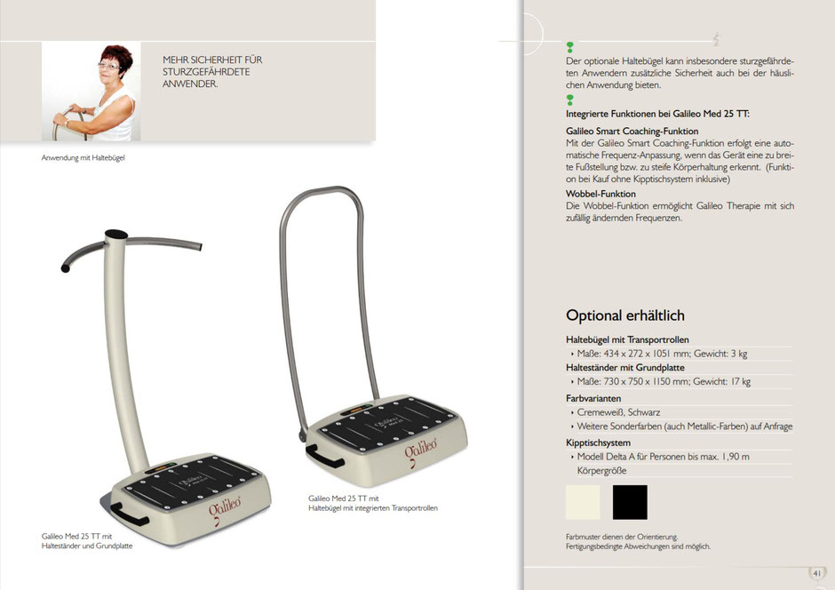 Galileo Vibrationsplatte Med 25 TT in weiß, www.vplatte.de