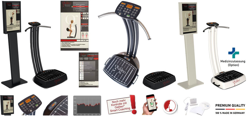  Fit Chip PT, stationär und / oder mobile Wippe in schwarz oder weiß, Bedienpanel am Haltebügel, Galileo PT-Screen, Display auf Wippe, inklusive Wobbelfunktion, Smart-Coaching, Galileo Training App, Silent Funktion u.v.m...