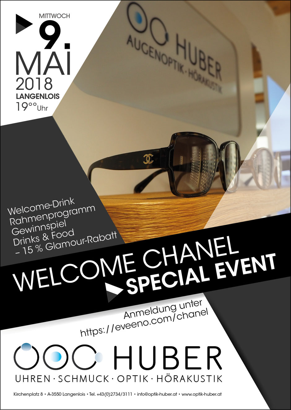 Optik Huber, Chanel seit Mai 2018