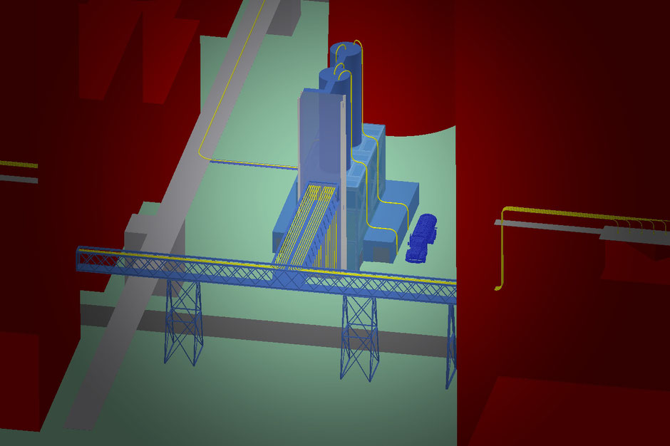 3D-Darstellung der Anlage im Kraftwerk Schkopau