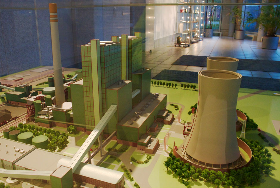 Model of the power plant in Schkopau