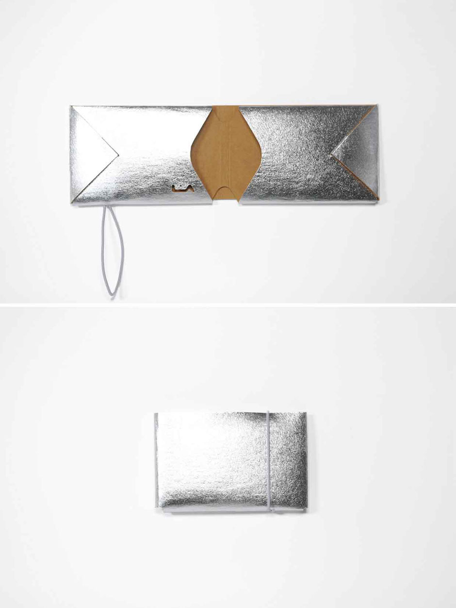 liaform  Kartenetui silberi | Vegane Mini Origami Geldbörse | vegan mini oriami purse/wallet | Portefeuille Vegan Mini Origami