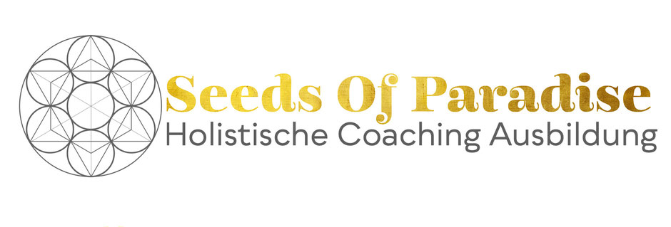 Schönes Logo für die Holistische Coaching Ausbildung mit dem Titel: Seeds of Paradise mit Alhiama in Freiburg