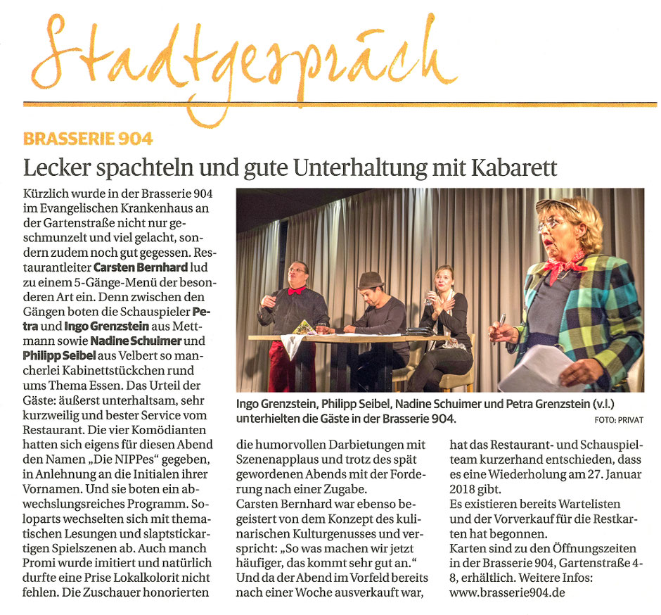 Gute Unterhaltung mit den NIPPes aus Mettmann