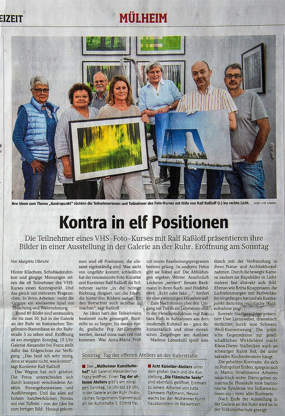 VILLA ARTIS in der Presse - hier Ausstellung KONTRAPUNKT - Fotografie