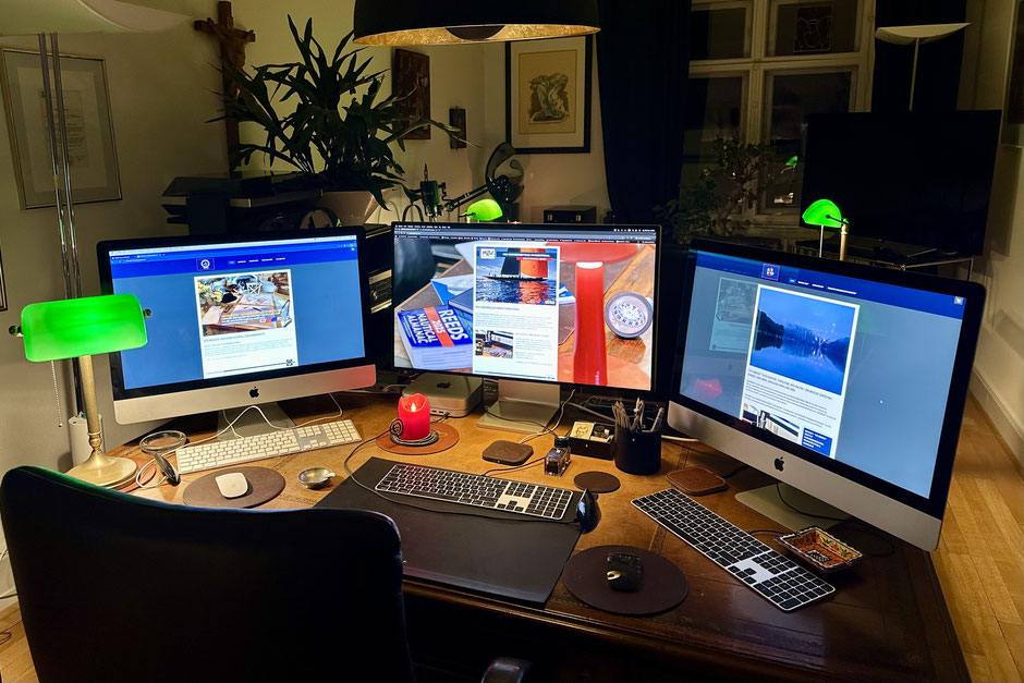 Digitales Cockpit der HOZ BRÜCKE – Tag und Nacht bereit für nautisches Coaching, Kurse und persönliche Beratung.