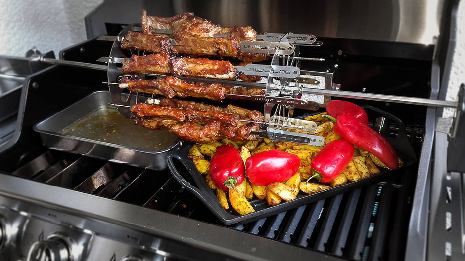 10 Stück Grillspieße aus Edelstahl Skewer Spiessgrill BBQ Churrasco Grill