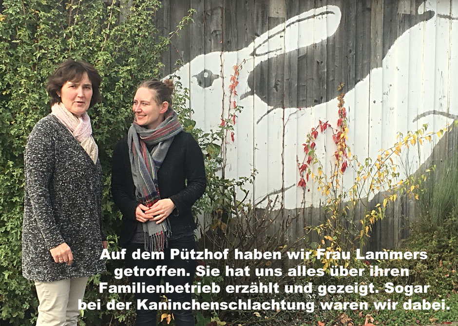 Sabine Eckart von der Fleischerei Eckart Köln trifft Frau Lammers von Lapinchen Lammour Pützhof in der Eifel