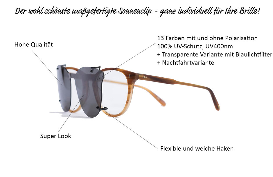COLORClip Sonnenclip - geeignet für Kunststoff-/Metall- und randlose Brillen