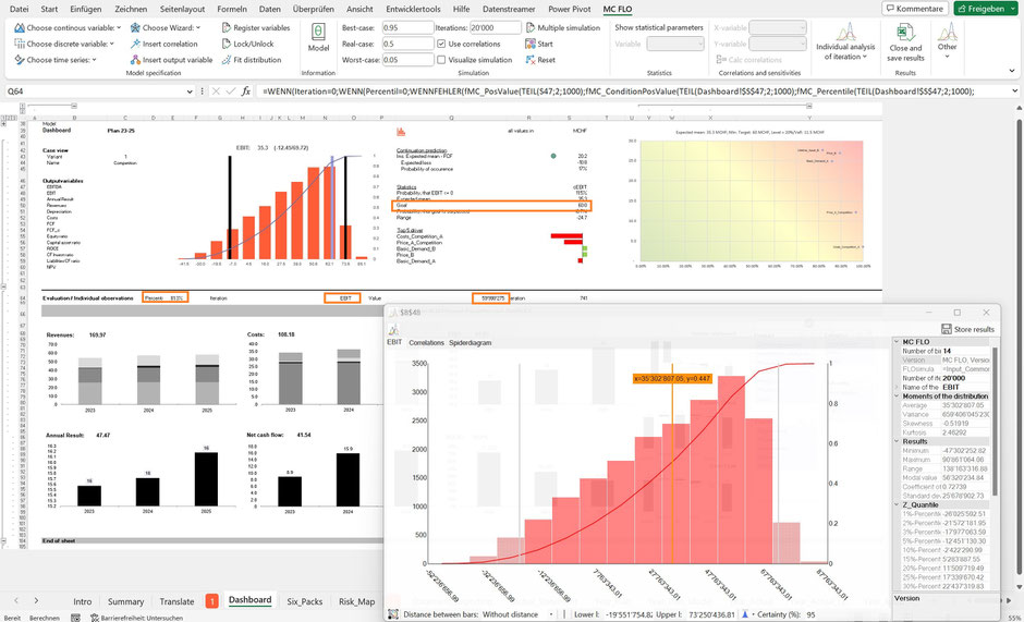 monte carlo simulation risk planning financial three statement model excel mcplan