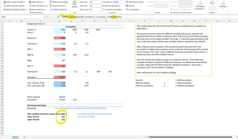 Bootstrap Excel Monte Carlo Simulation