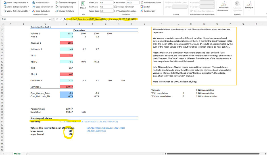 Bootstrap Excel Monte Carlo Simulation