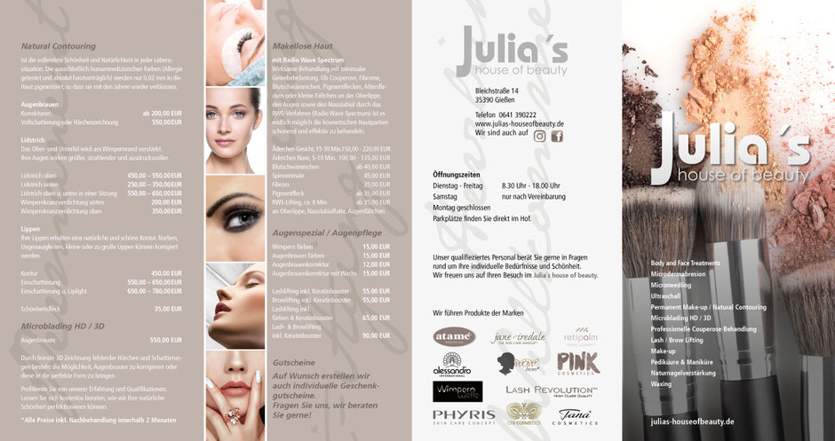 Preise 2022 - Julia´s house of beauty in Giessen